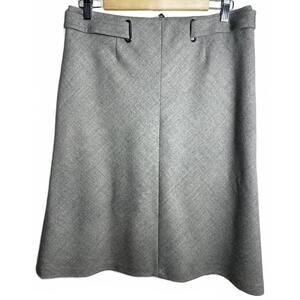 Brooks Brothers Wool Skirt Midi Women's Size 8 Grey Career